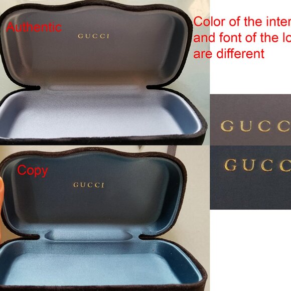 GUCCI SUNGLASSES GG0326S 003 GLITTER STRIPE INTERLOCKING G LOGO DETAIL - Picture 7 of 7
